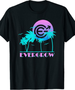 EverGrow T-Shirt Coin EGC Retro 80s Miami Crypto