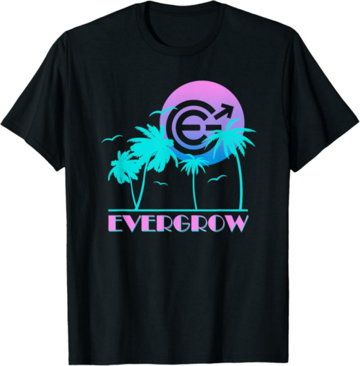 EverGrow T-Shirt Coin EGC Retro 80s Miami Crypto