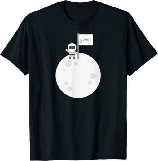 Golem T-Shirt To The Moon Astronaut GNT Flag Crypto