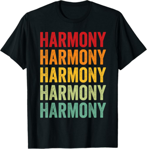 Harmony T-Shirt Crypto Rainbow Text Design