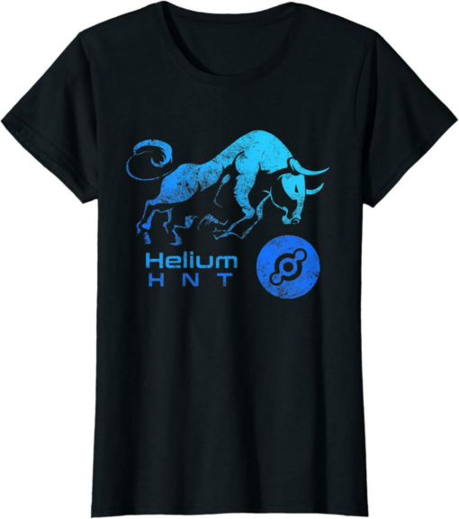 Helium T-Shirt BULLRUN HODL HNT Token To Be Rich Millionaire