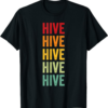 Hive T-Shirt Crypto Rainbow Text Design