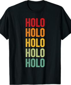 Holo T-Shirt Crypto Rainbow Text Design