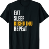 Kishu Inu T-Shirt Eat Sleep Repeat Vintage Classic