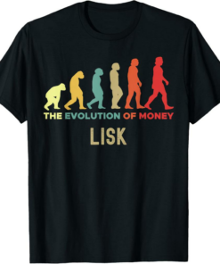 Lisk T-Shirt Crypto The Evolution of Money Caveman