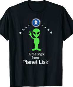 Lisk T-Shirt Planet Alien Theme Crypto Currency New Money