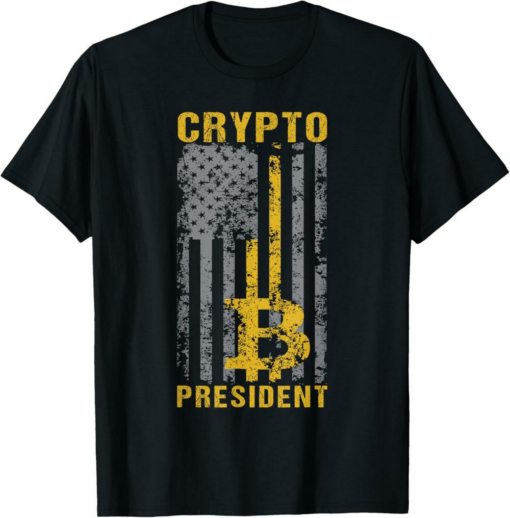 MAGA TRUMP T-Shirt Crypto Funny MAGA Bitcoin