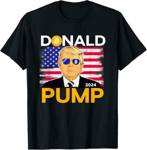 MAGA TRUMP T-Shirt Donald Pump Crypto 2024 Retro