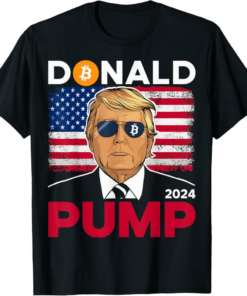 MAGA TRUMP T-Shirt Donald Pump Funny 2024 Bitcoin Crypto