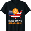 MAGA TRUMP T-Shirt Make Crypto Great Again Bitcoin USA XRP