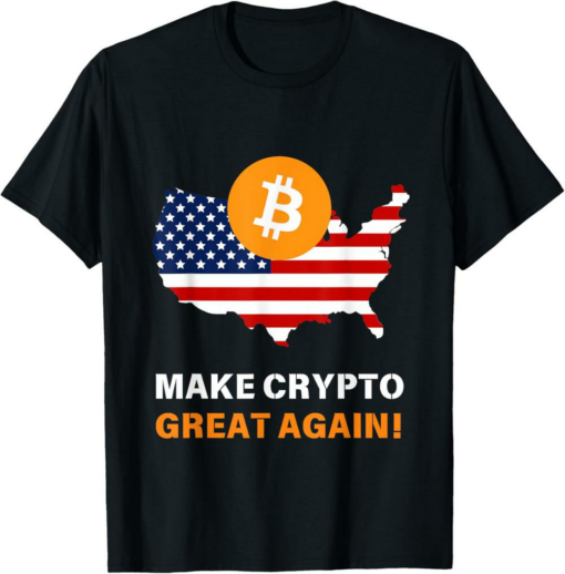 MAGA TRUMP T-Shirt Make Crypto Great Again Bitcoin USA XRP