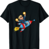 MAGA TRUMP T-Shirt Rocket Holding Bitcoin Cryptocurrency