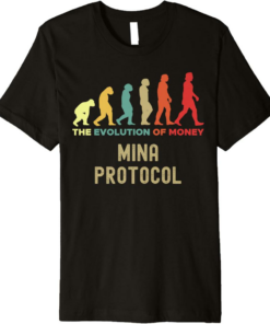 MINA T-Shirt Protocol Crypto The Evolution Of Money Caveman