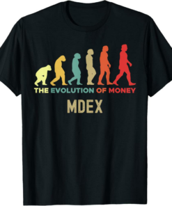 Mdex T-Shirt Crypto The Evolution of Money Caveman