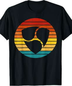 NEM T-Shirt Crypto Vintage Retro Sunset Design 60s 70s