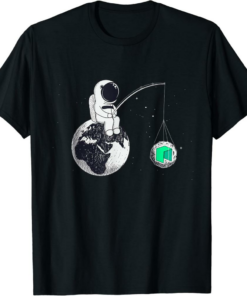 Neo T-Shirt Astronaut Fishing Logo Crypto Moon