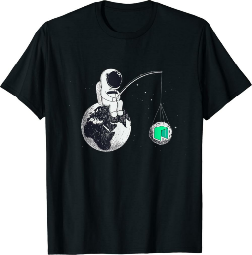 Neo T-Shirt Astronaut Fishing Logo Crypto Moon