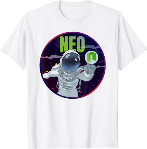 Neo T-Shirt Crypto Moon Man Astronaut Cryptocurrency Circle