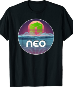 Neo T-Shirt Cryptocurrency Digital Galaxy Sunset Crypto