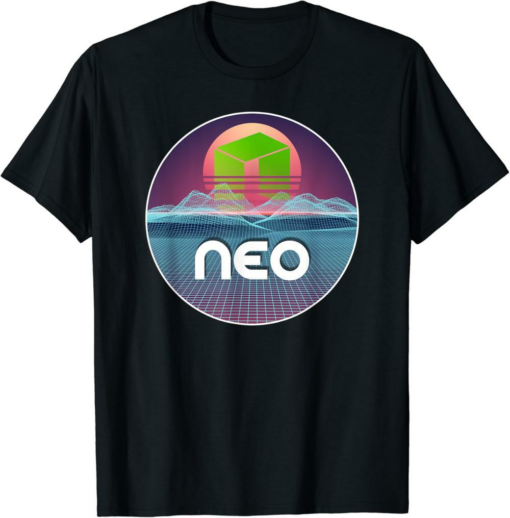 Neo T-Shirt Cryptocurrency Digital Galaxy Sunset Crypto