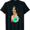 Neo T-Shirt Cryptocurrency Pin-up Girl Hodling A Crypto Moon