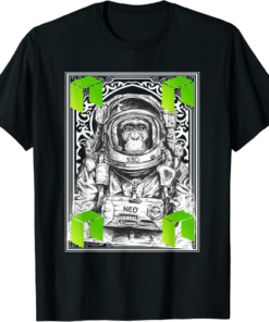 Neo T-Shirt Space Monkey Crypto Art Moon Cryptocurrency