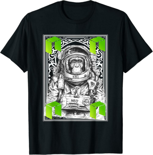 Neo T-Shirt Space Monkey Crypto Art Moon Cryptocurrency