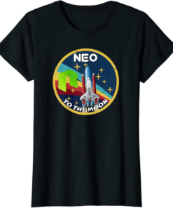 Neo T-Shirt To The Moon Crypto Space Grunge Cryptocurrency