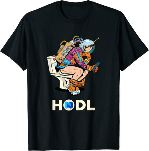 Nexo T-Shirt Cryptocurrency Talk HODL Space Man On Toilet