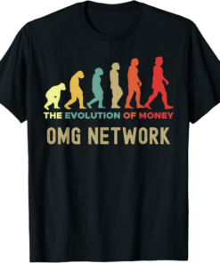 OMG Network T-Shirt Crypto The Evolution of Money Caveman