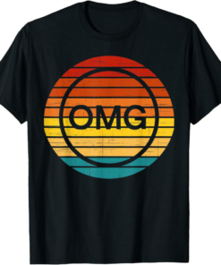 OMG Network T-Shirt Crypto Vintage Retro Sunset Design