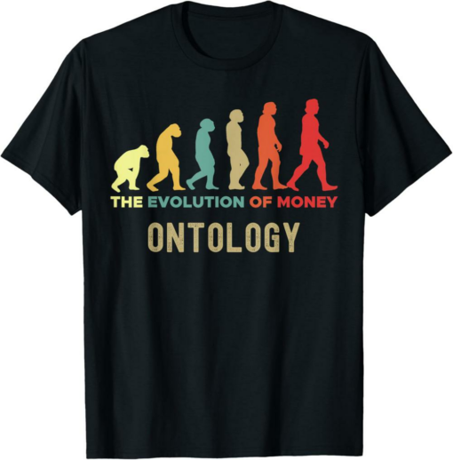 Ontology T-Shirt Crypto The Evolution of Money Caveman