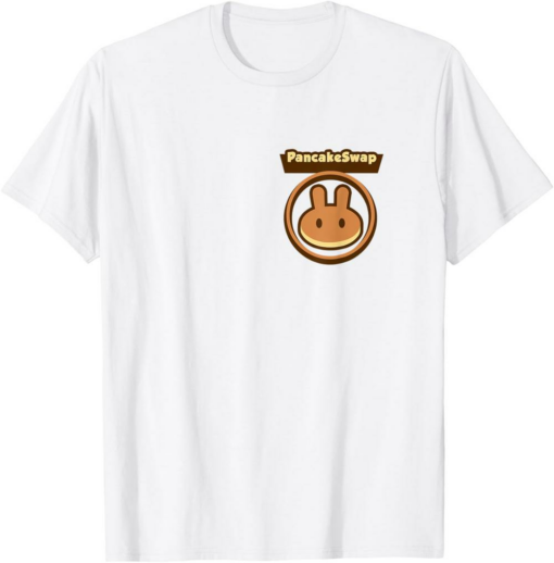 PancakeSwap T-Shirt Crypto CAKE Token Logo In Pocket