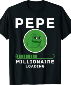 PepeCoin T-Shirt Pepe Millionaire Loading Crypto Meme