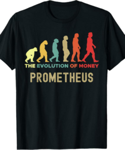Prometheus T-Shirt Crypto The Evolution of Money Caveman