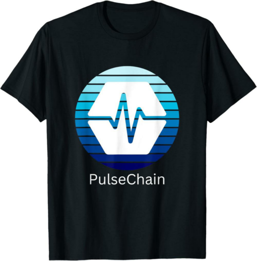 PulseChain T-Shirt Crypto Logo Cryptocurrency PLS Blue