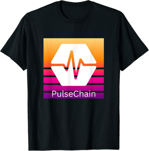 PulseChain T-Shirt Crypto Logo Cryptocurrency PLS Square