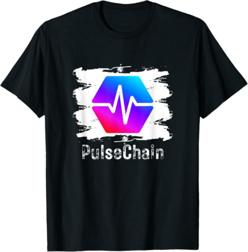 PulseChain T-Shirt Crypto Logo Cryptocurrency PLS Style