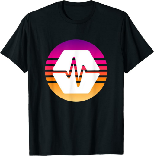 PulseChain T-Shirt Crypto Logo Cryptocurrency PLS Sunset