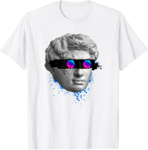 PulseChain T-Shirt PLS Blind Statue Crypto Modern Art