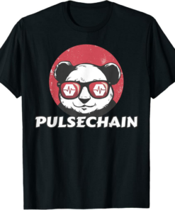 PulseChain T-Shirt PLS Pulse Hex Crypto Logo Panda