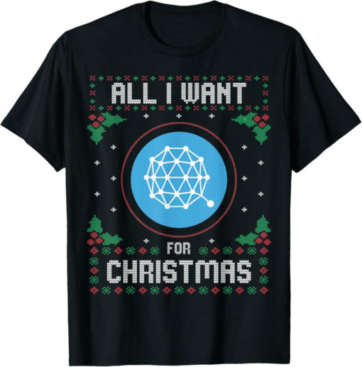 Qtum T-Shirt Ugly Christmas Sweater All I Want For Xmas