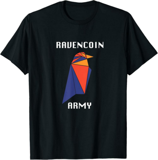 Ravencoin T-Shirt Army Altcoin Hodl Crypto Raven Bird Design