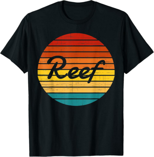 Reef T-Shirt Crypto Vintage Retro Sunset Design 60s 70s