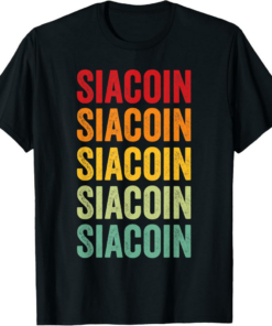 Siacoin T-Shirt Crypto Rainbow Text Design