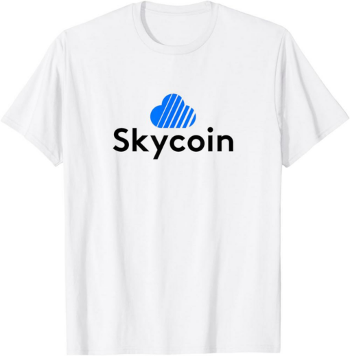 Skycoin T-Shirt Classic Black Blue Cloud Logo Crypto