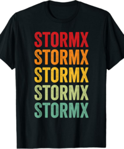 StormX T-Shirt Crypto Rainbow Text Design