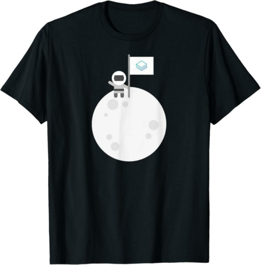 Stratis T-Shirt To The Moon Astronaut STRAT Flag Crypto