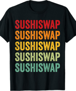 SushiSwap T-Shirt Crypto Rainbow Text Design