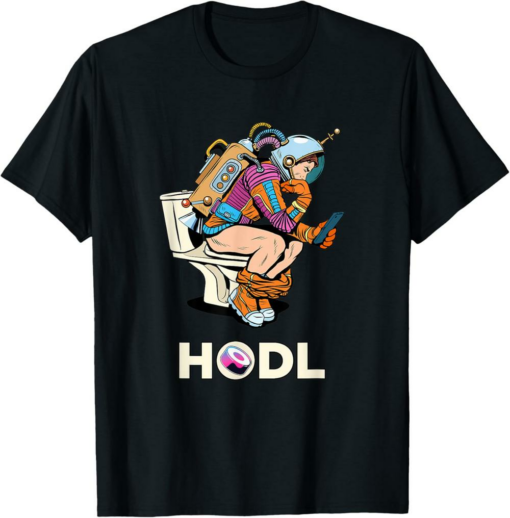 SushiSwap T-Shirt HODL Space Man On Toilet Merch